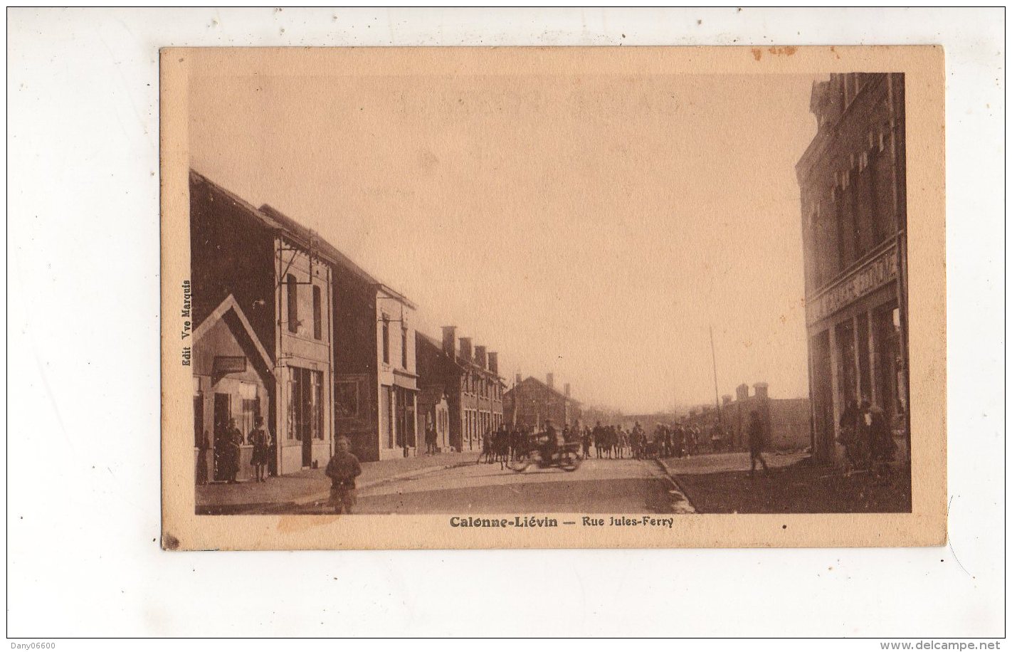 CALONNE LIEVIN Rue Jules Ferry (carte Animée) - Autres & Non Classés