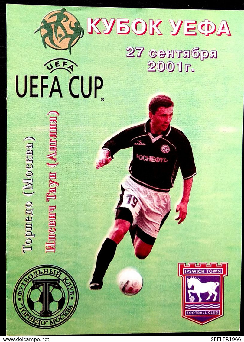 Football Programme -   TORPEDO  Moscow  V  IPSWICH TOWN  , EURO-CUP, 2001. - Books