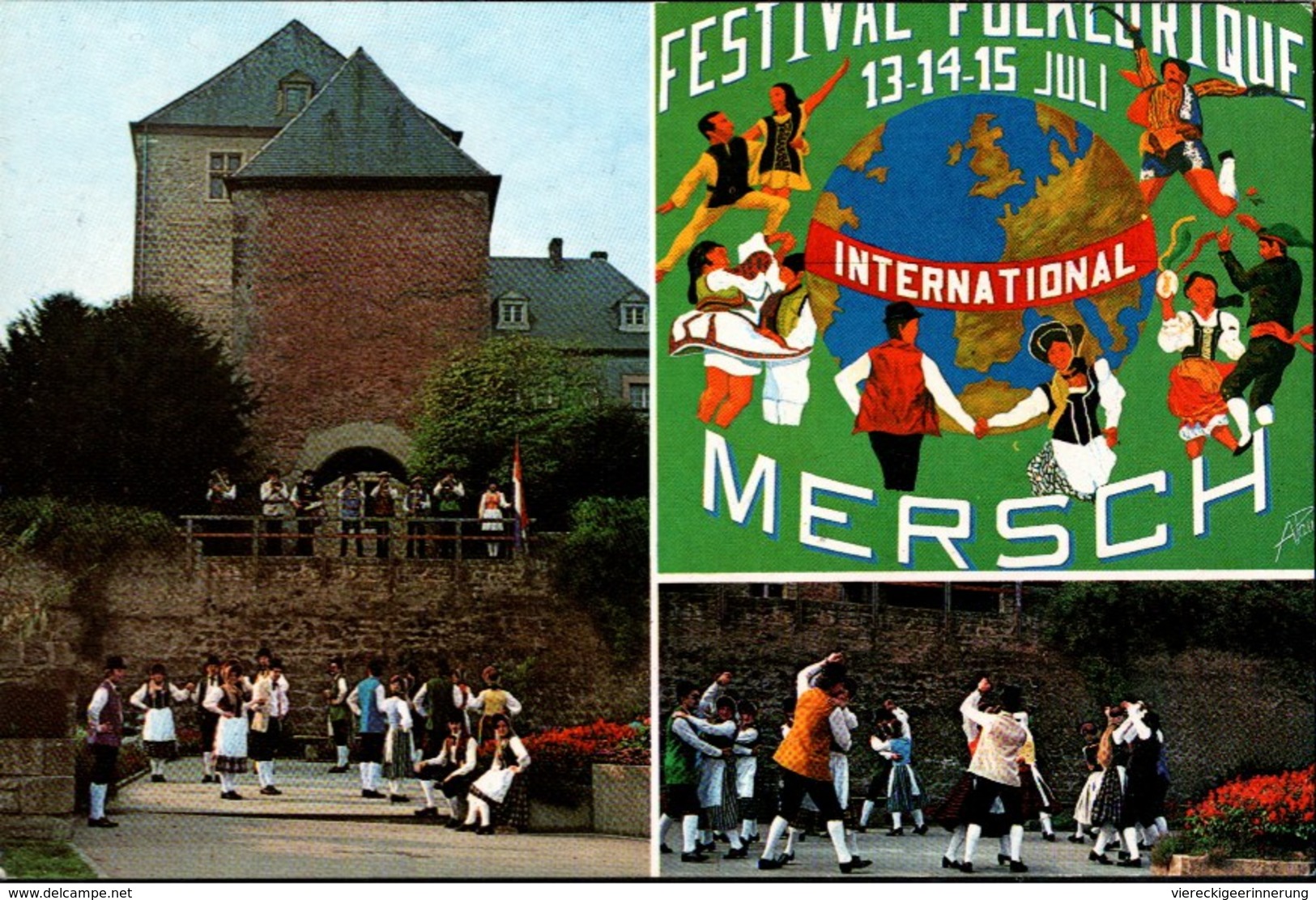 ! Mersch Luxemburg, Luxembourg, Festival Folklorique, Trachten, Moderne Ansichtskarte - Andere & Zonder Classificatie