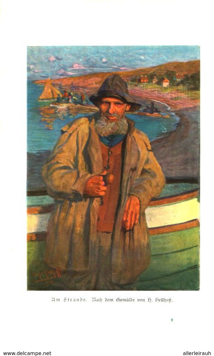 Am Strande (nach Einem Gemälde Von H.Hellhoff) / Druck, Entnommen Aus Kalender / 1907 - Pacchi