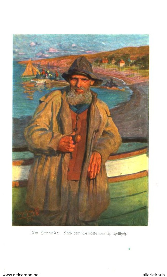 Am Strande (nach Einem Gemälde Von H.Hellhoff) / Druck, Entnommen Aus Kalender / 1907 - Paketten