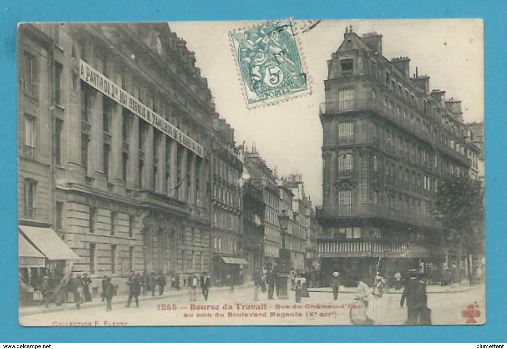 CPA 1255 - Bourse Du Travail Rue Du Château D'Eau PARIS Xème Arrt  Ed.FLEURY - Arrondissement: 10