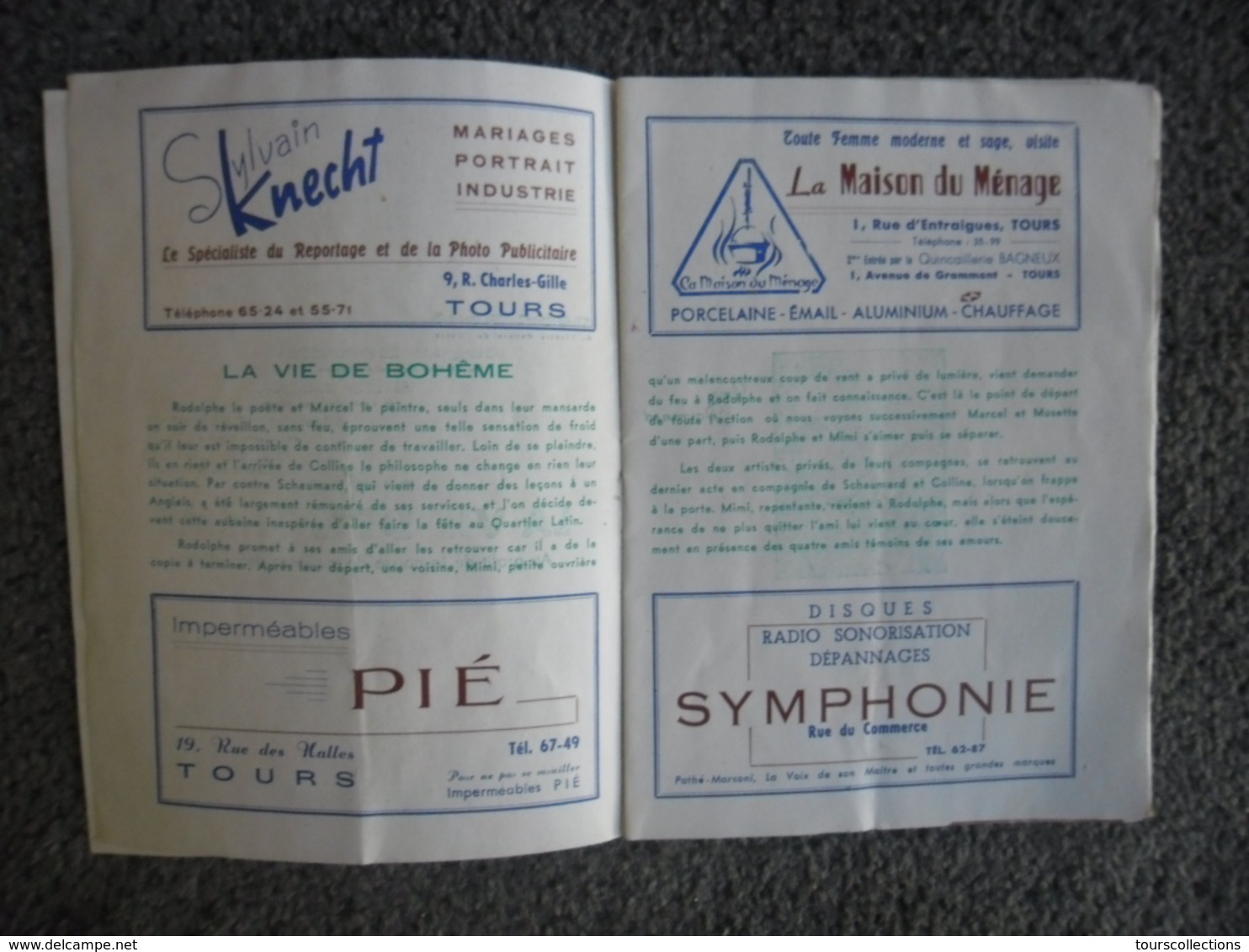 Programme GRAND THEATRE De TOURS (37) Saison Lyrique 1952 - 1953 - Programs