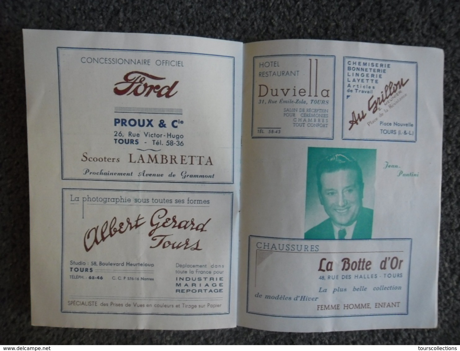 Programme GRAND THEATRE de TOURS (37) saison Lyrique 1952 - 1953