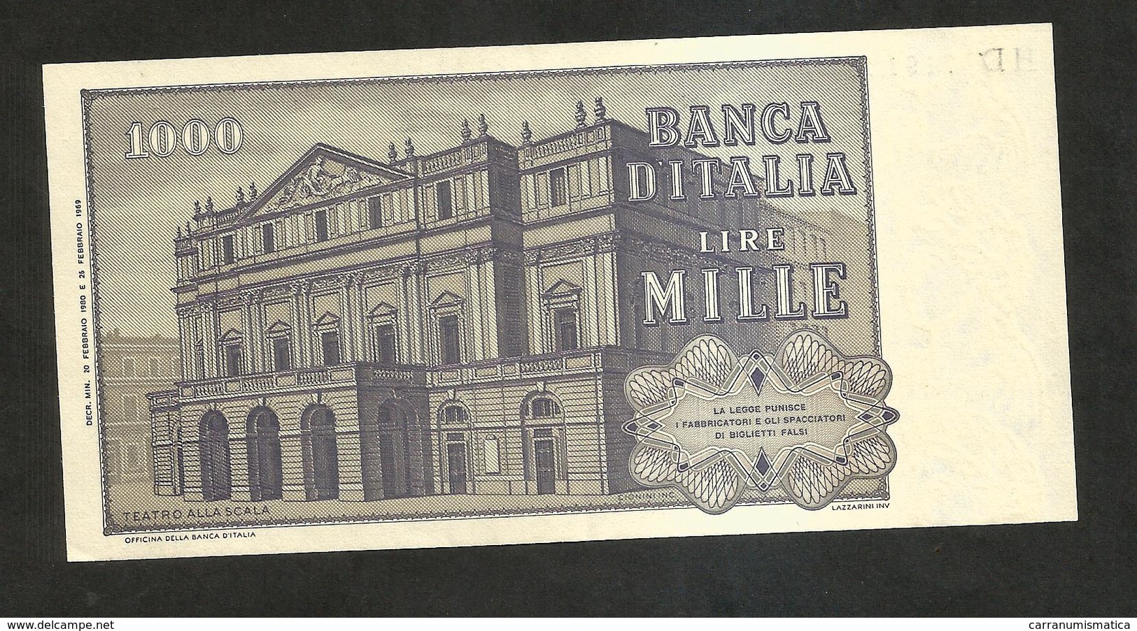 REPUBBLICA ITALIANA  - 1000 Lire - VERDI II° Tipo - (06/09/1980 - Firme:  Ciampi / Stevani) - 1000 Lire