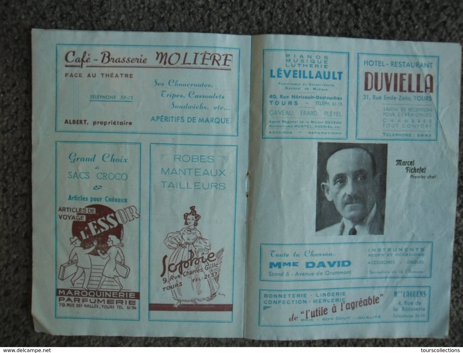 Programme GRAND THEATRE de TOURS (37) saison Lyrique 1950 - 1951 - Paillasse; Balalaika; cavalleria rusticana