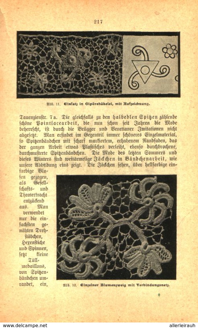 Moderne Spitzen/ Druck, Entnommen Aus Kalender / 1907 - Paketten