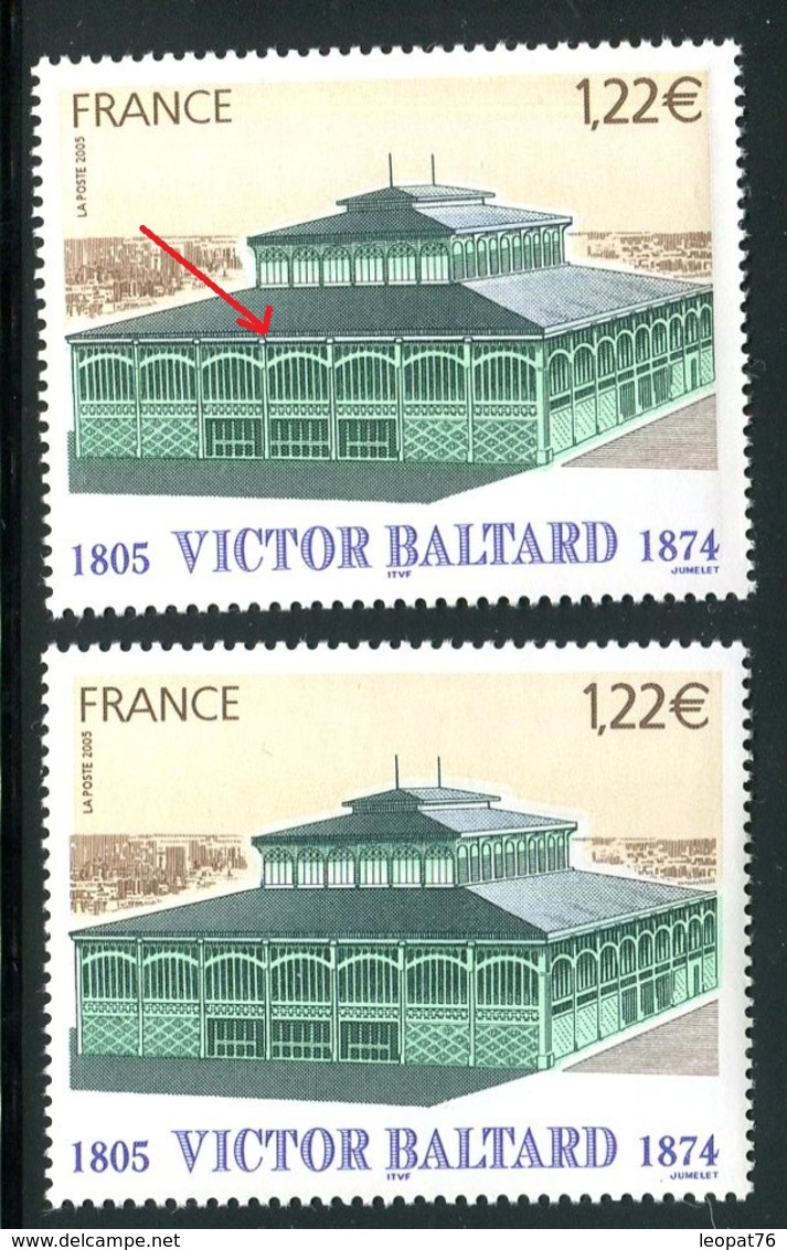 France - 3639 - 1 Exemplaire Gouttières Blanches + 1 Normal Vert , Neufs ** - Ref VJ91 - Unused Stamps