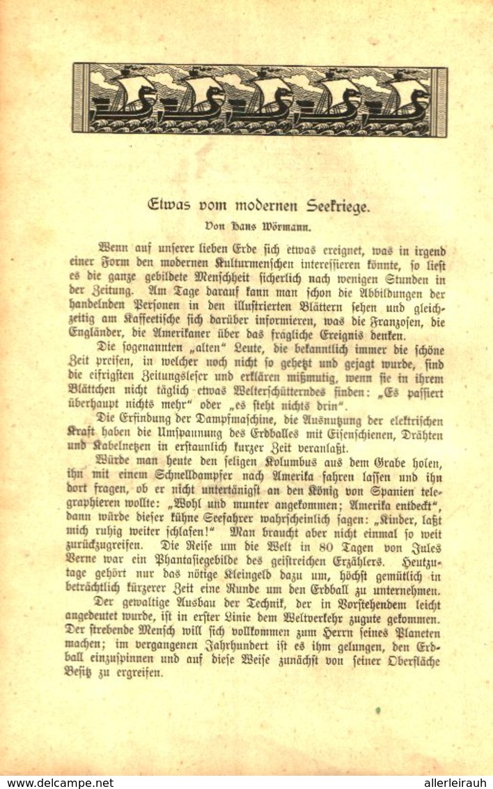 Etwas Vom Modernen Seekriege / Druck, Entnommen Aus Kalender / 1907 - Bücherpakete