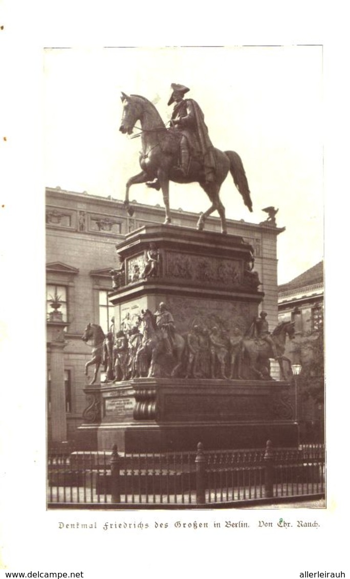 Denkmal Friedrichs Des Großen In Berlin (von Chr.Rauch) / Druck, Entnommen Aus Kalender / 1907 - Paketten