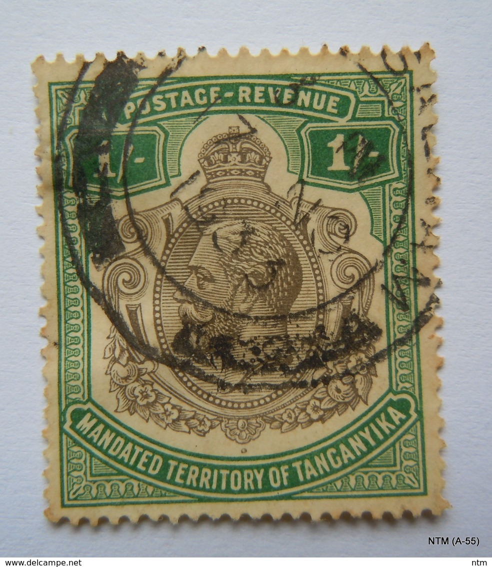 TANGANYIKA 1927, King George V, Postage-Revenew Stamp, Mandated Territory Of Tanganyika, 1S. SG102. Used. - Tanganyika (...-1932)