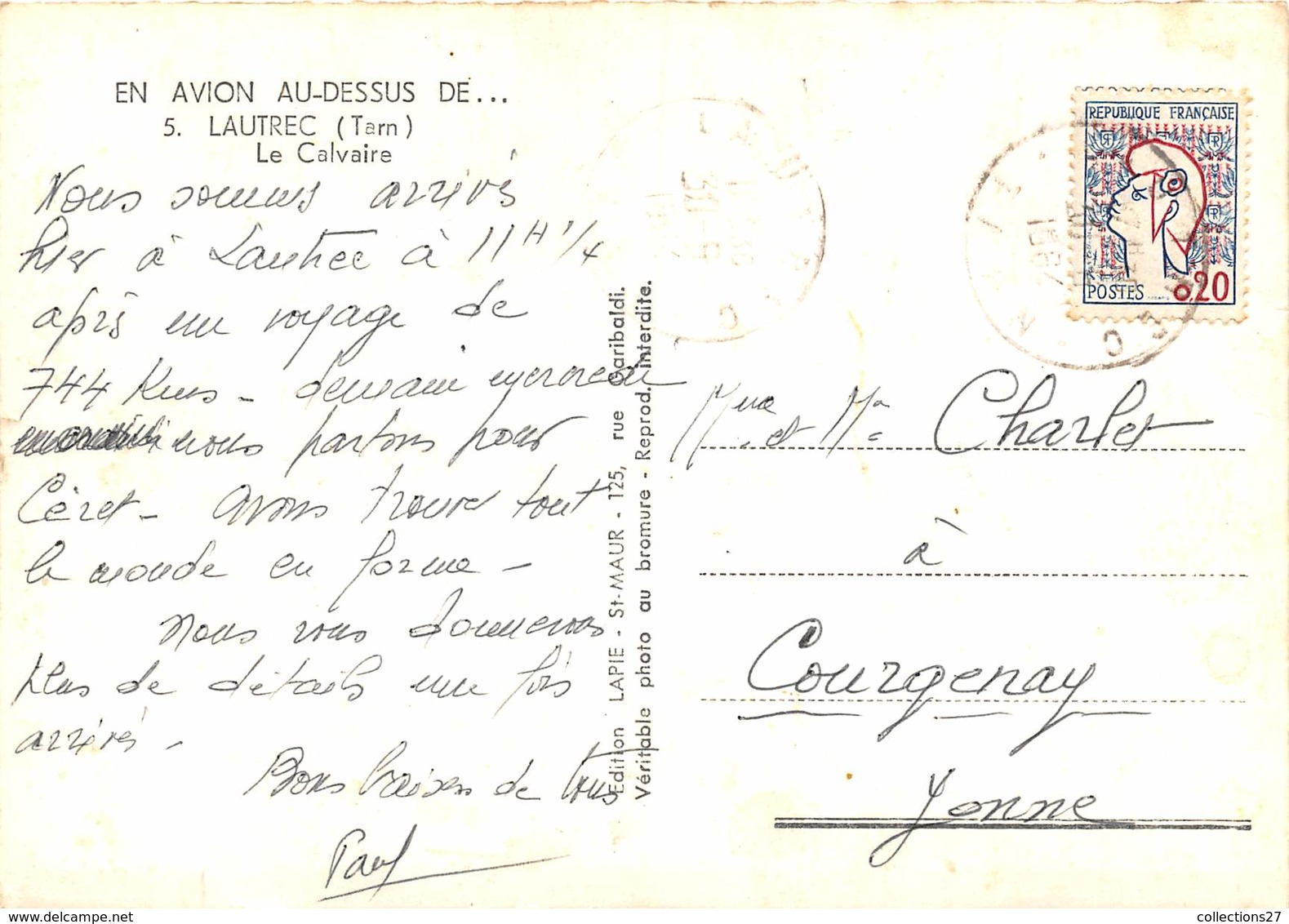 81-LAUTREC-LE CALVAIRE VUE DU CIEL - Lautrec