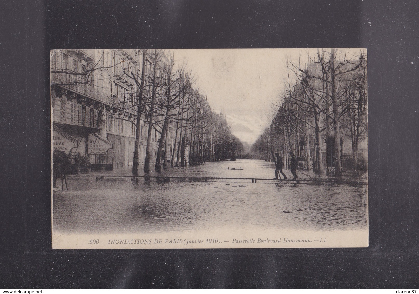 75 PARIS ,Les Innondations De 1910 , Passerelle Boulevard HAUSMANN - Inondations De 1910