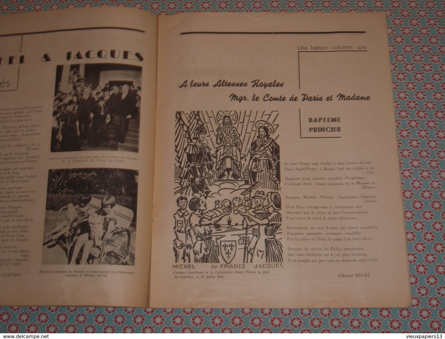 Le Maroc Catholique n°8 Aout 1941 - P.P Franciscains Rabat - le Comte de Paris, Michel & Jacques de France, Weygand &c.