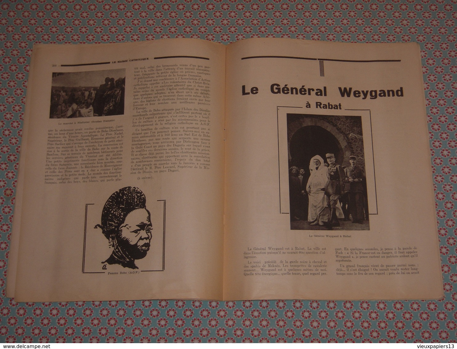 Le Maroc Catholique n°8 Aout 1941 - P.P Franciscains Rabat - le Comte de Paris, Michel & Jacques de France, Weygand &c.