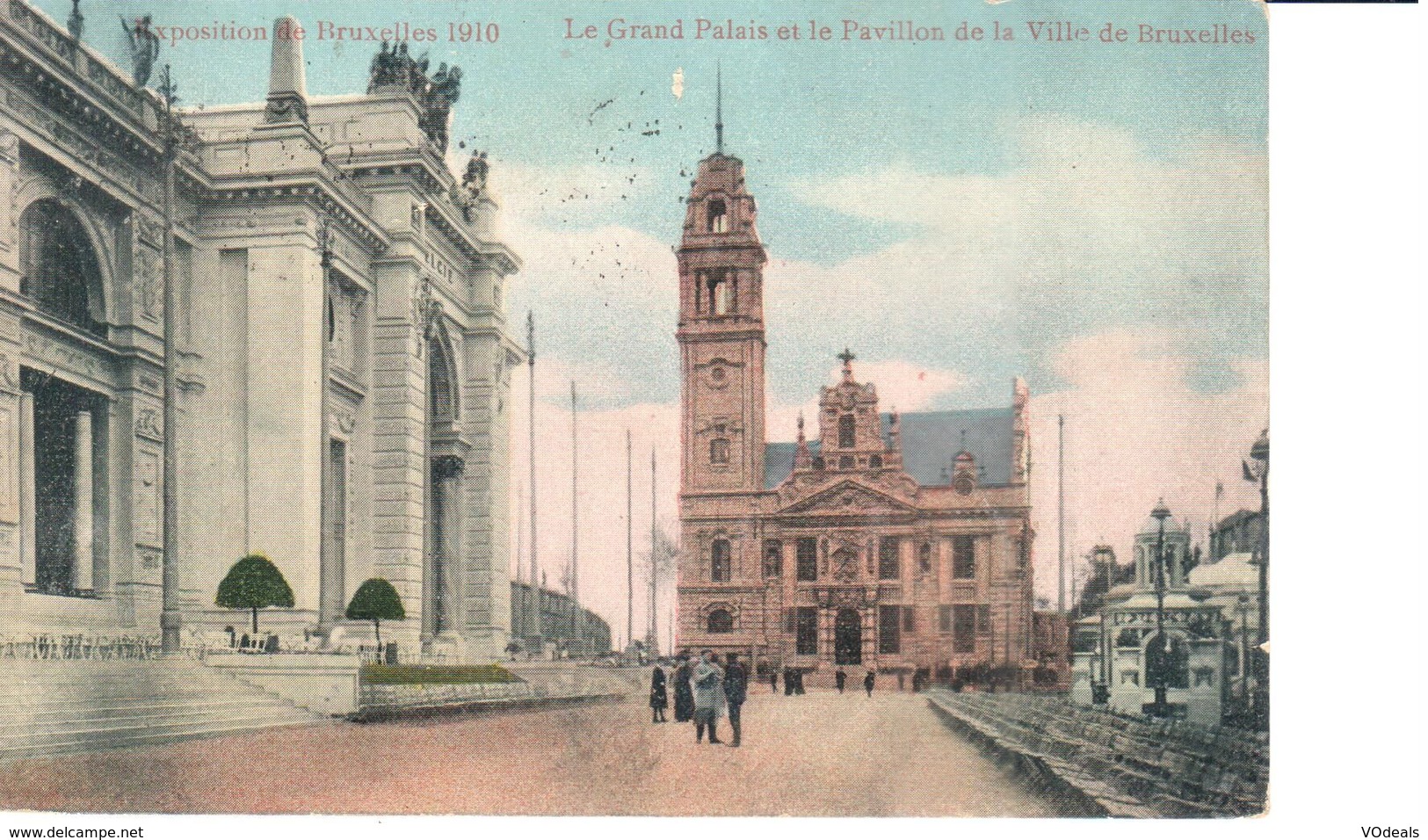 Bruxelles - CPA - Brussel - Exposition 1910 - Grand Palais Et Le Pavillon De La Ville De Bruxelles - Expositions Universelles