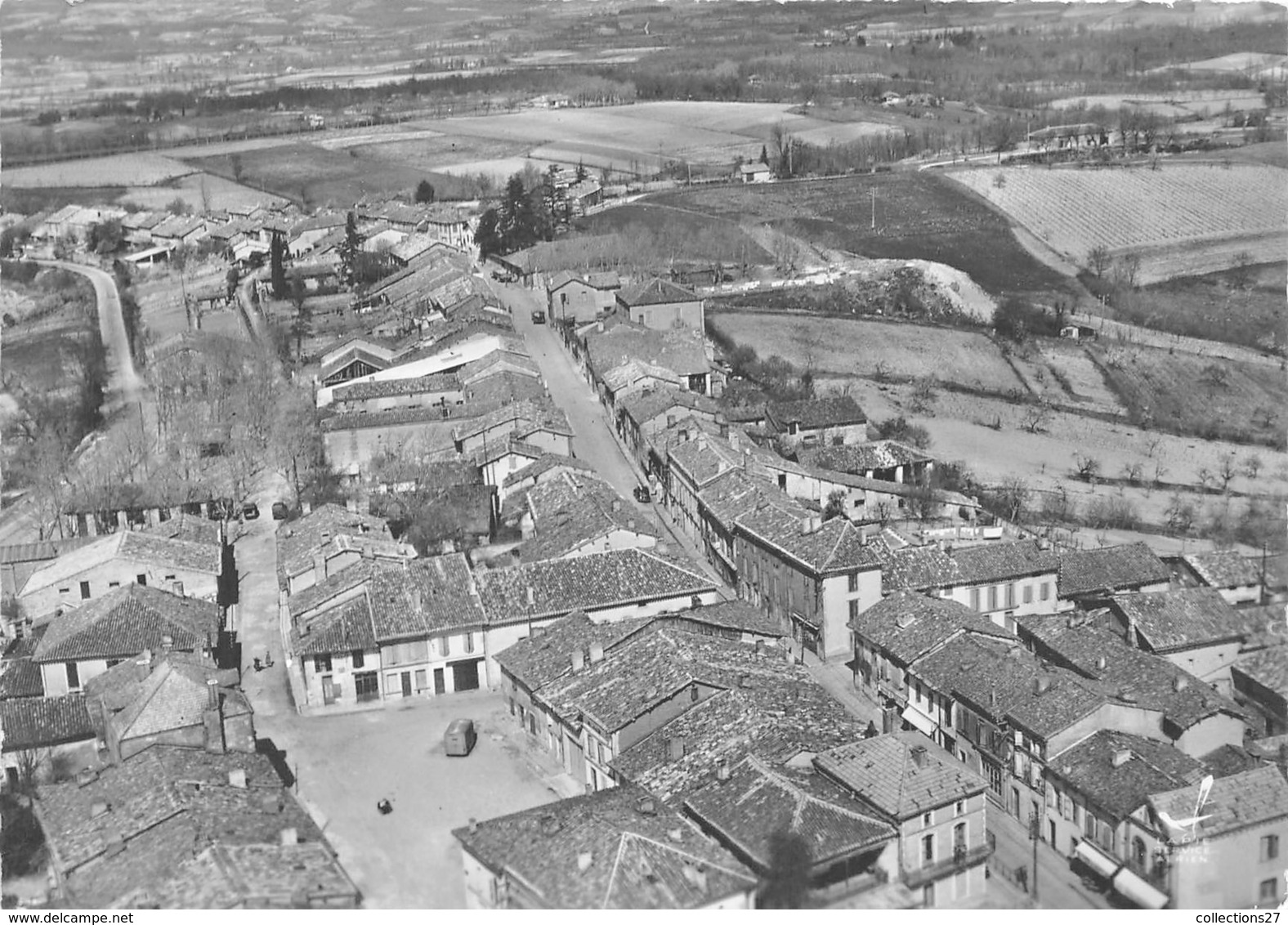 82-LAFRANCAISE- LE HAUT DE LA VILLE VUE DU CIEL - Lafrancaise