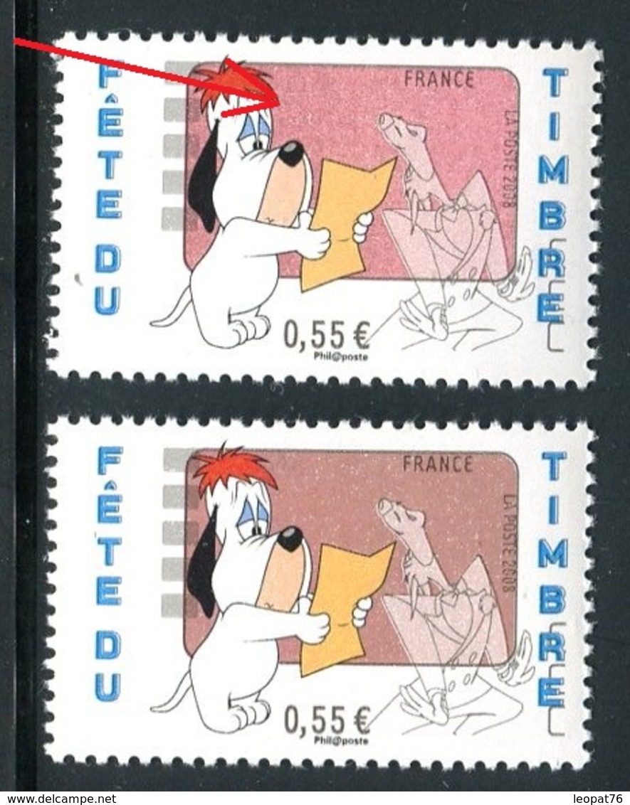 France - N° 4149 - 1 Exemplaire Fond Rose + 1 Normal Brun Rose, Neufs ** - Ref VJ110 - Unused Stamps