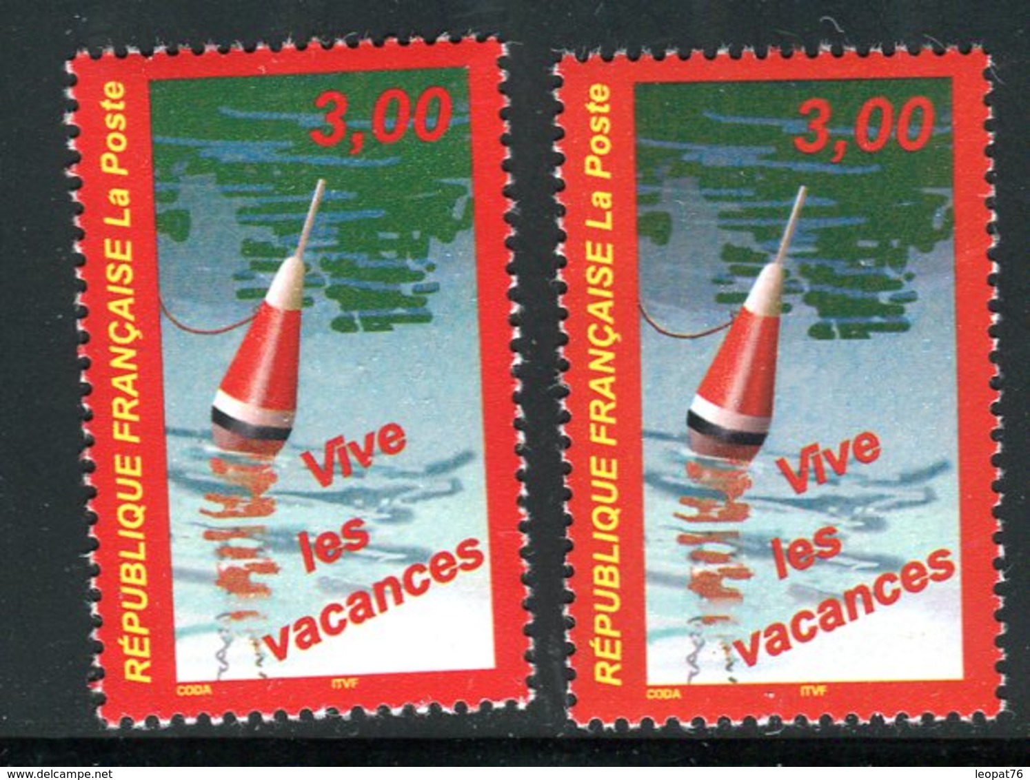 France - N° 3243 - 1 Exemplaire Vert + 1 Vert Foncé , Neufs ** - Ref VJ112 - Unused Stamps