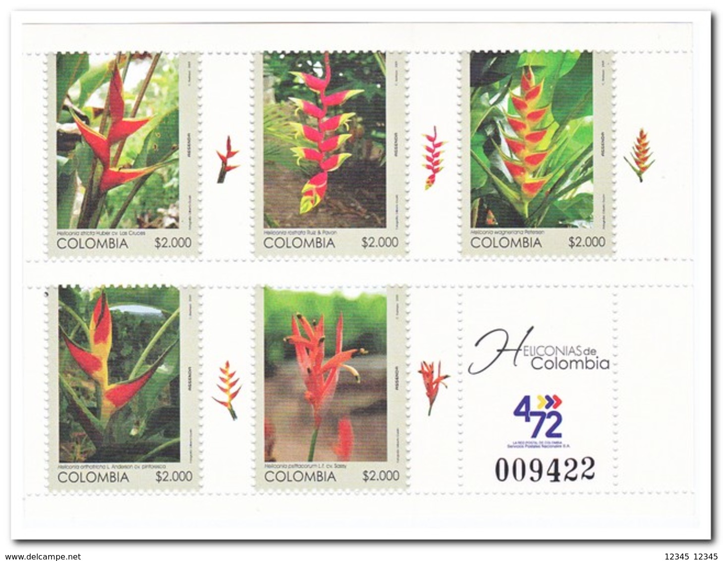 Colombia 2009, Postfris MNH, Flowers - Colombia