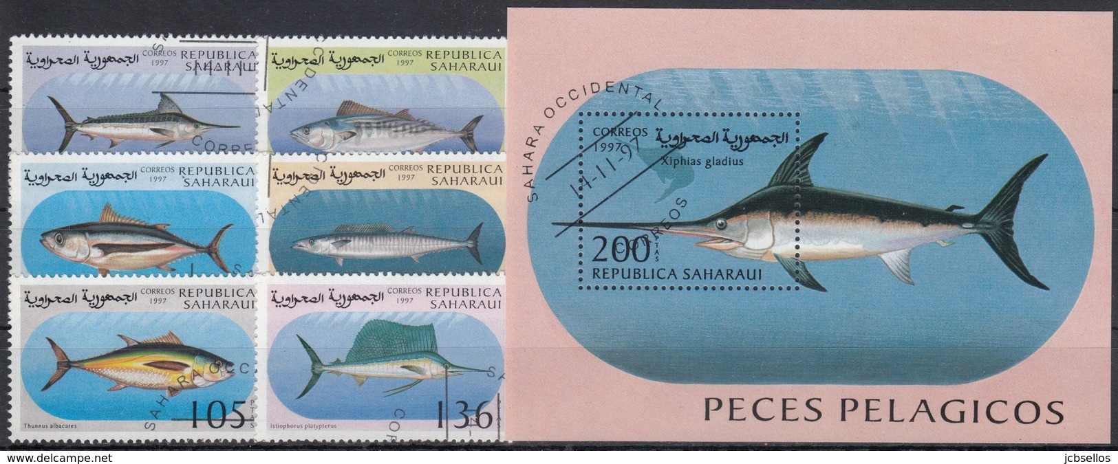 SAHARA 1997 USADO PECES - Peces