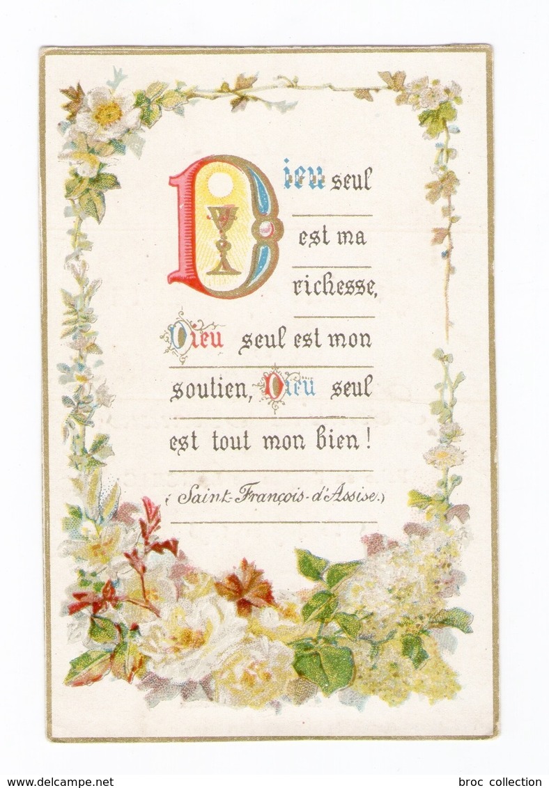 Langeac, 1re Communion D' Herminie Bernard, 1893, Citation De Saint François De Sales - Devotion Images