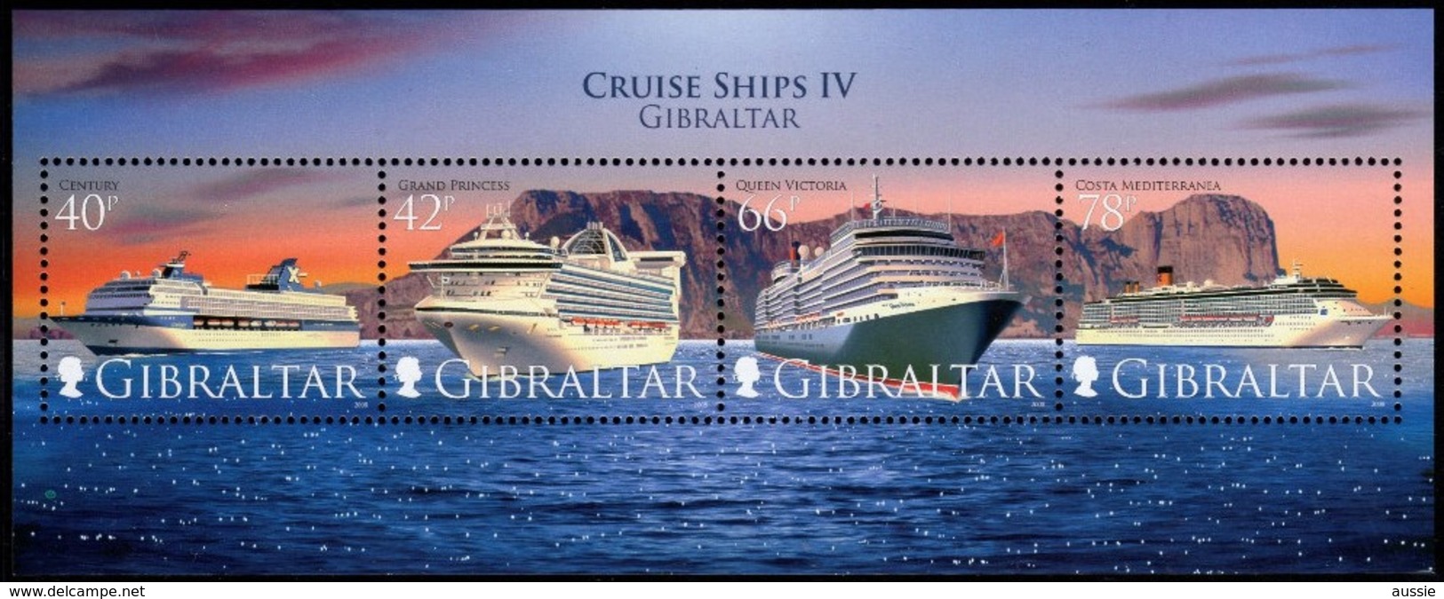 Gibraltar  2008   Yvertn° Bloc 89 *** MNH Cote 9 Euro Cruise Ships Bateaux Boten - Gibraltar