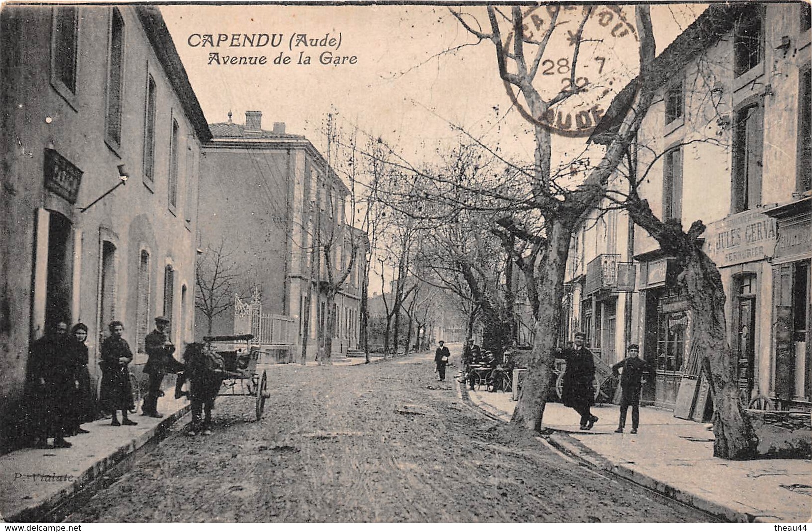 ¤¤  -   CAPENDU    -  Avenue De La Gare   -  Serrurier " Jules Gervais "       -  ¤¤ - Capendu