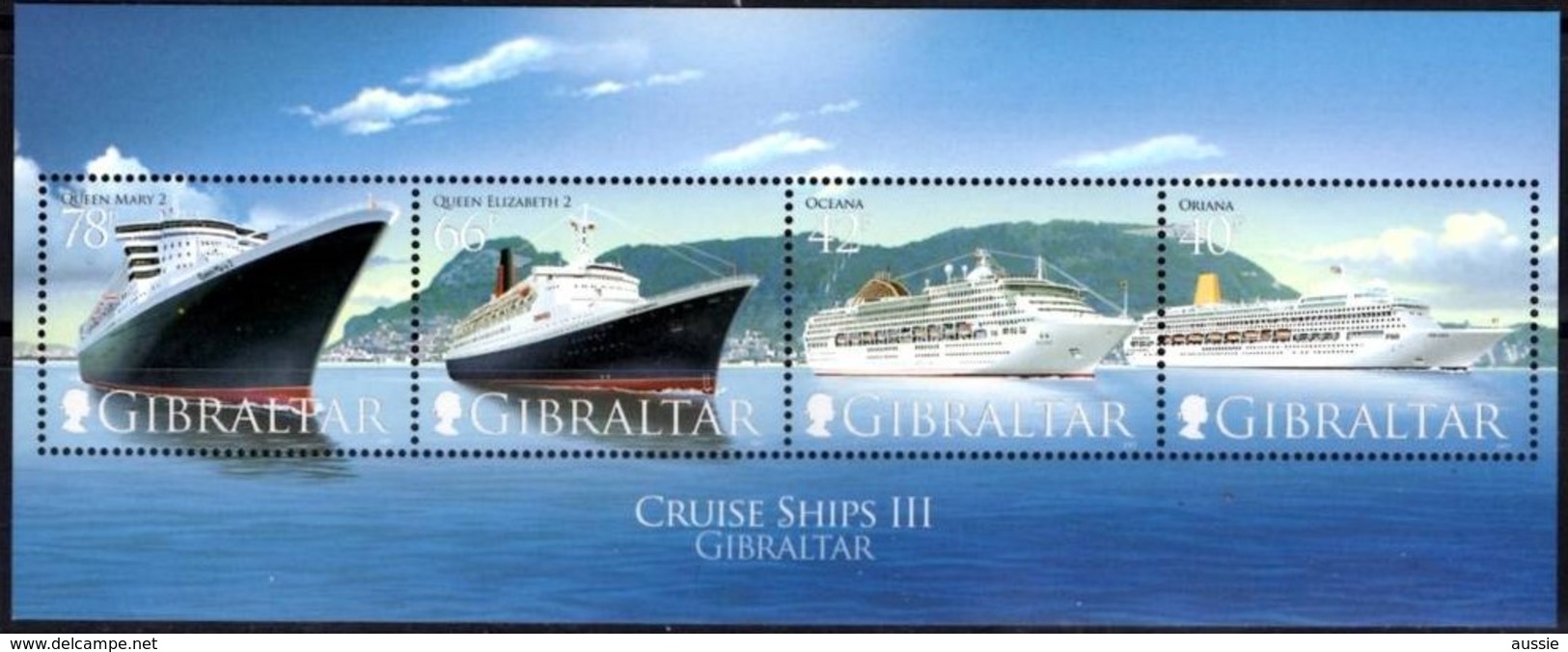 Gibraltar 2007  Yvertn° Bloc 80 *** MNH Cote 10 Euro Cruise Ships Bateaux Boten - Gibilterra