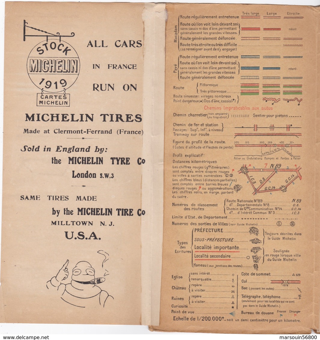 Carte Routiere Michelin N° 7 Sedan Verdun Carte Publicite Auto Renault Pneu Michelin - Cartes Routières