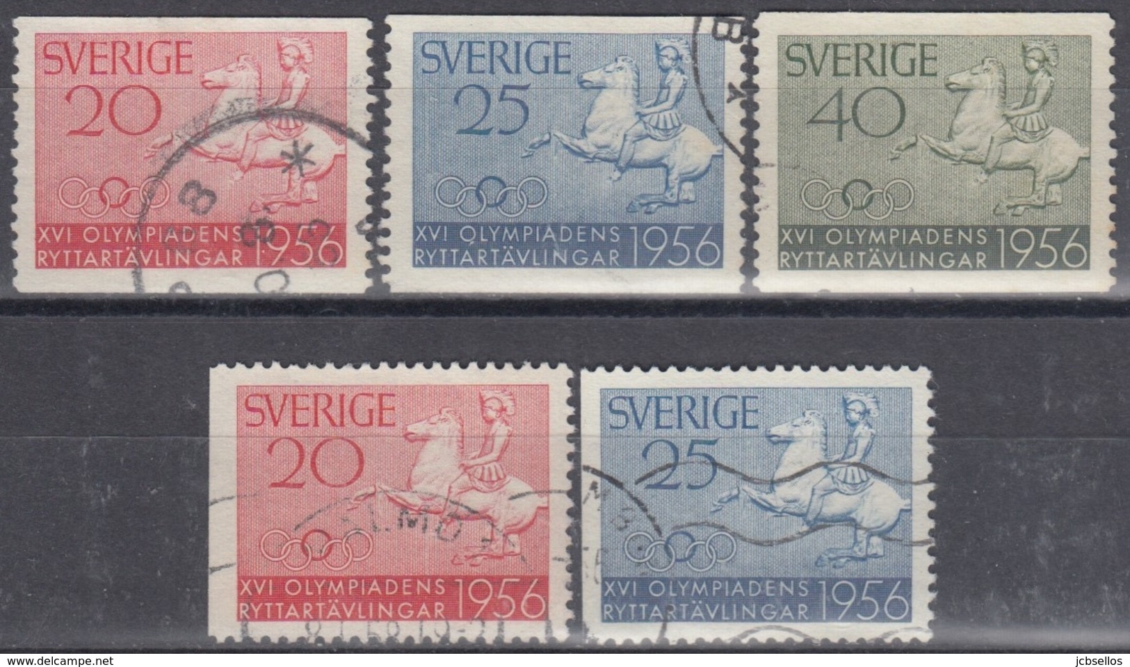 SUECIA 1956 Nº 406/06 + 406a/407a USADO - Usados