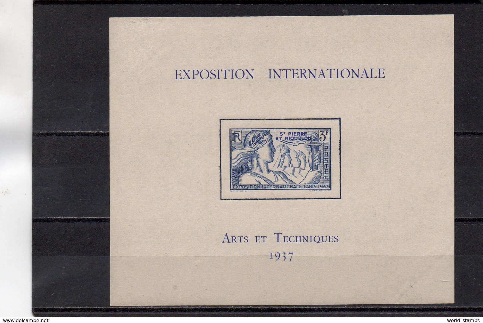 SAINT PIERRE ET MIQ. 1937 * PLI-CREASE - 1937 Exposition Internationale De Paris