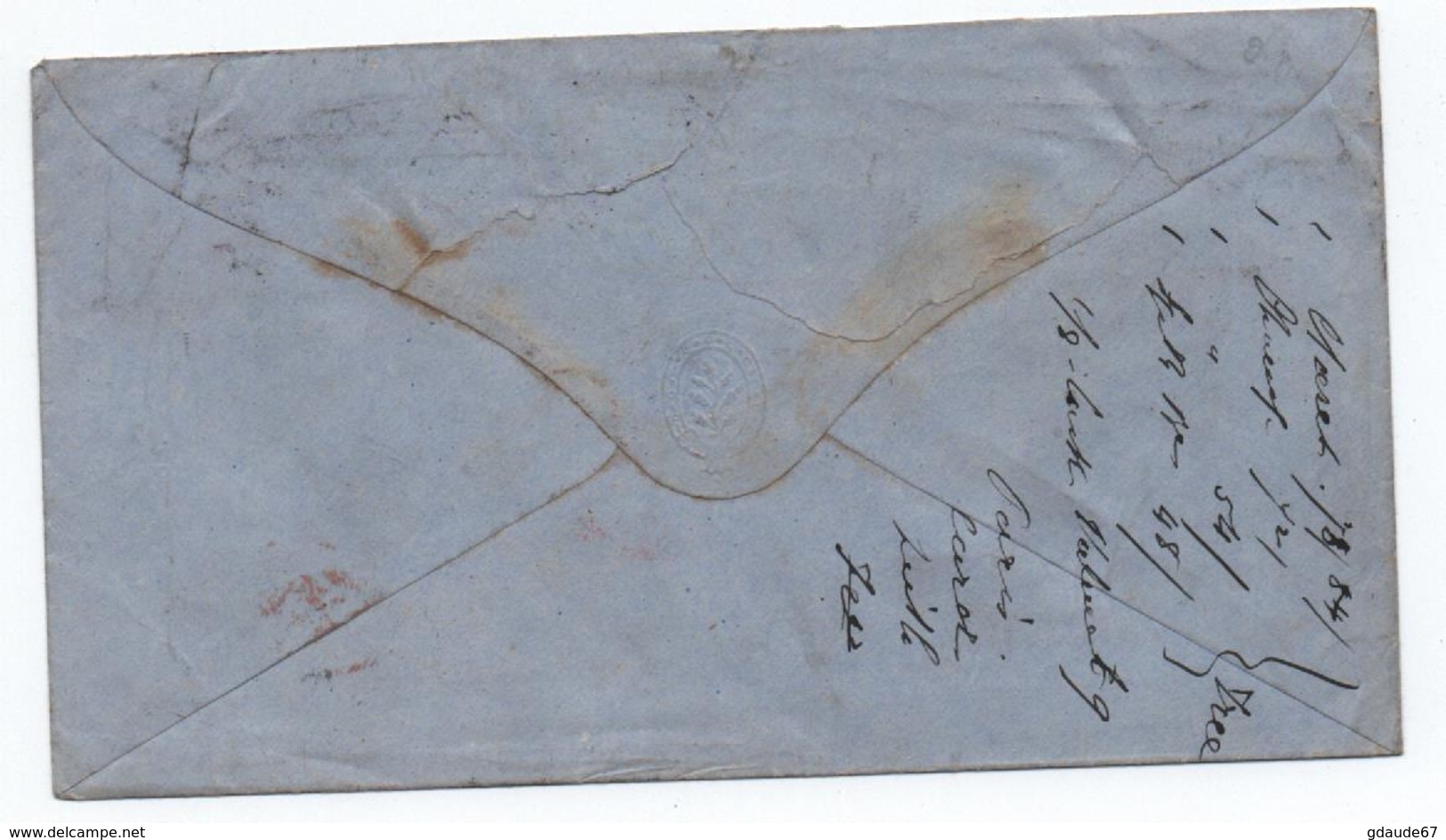 GRANDE BRETAGNE - 1867 - ENVELOPPE Avec PAIRE YVERT N° 32 Pour PARIS - Marcofilia