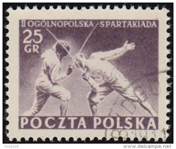 POLAND - Scott #628 Fencing / Used Stamp - Fechten