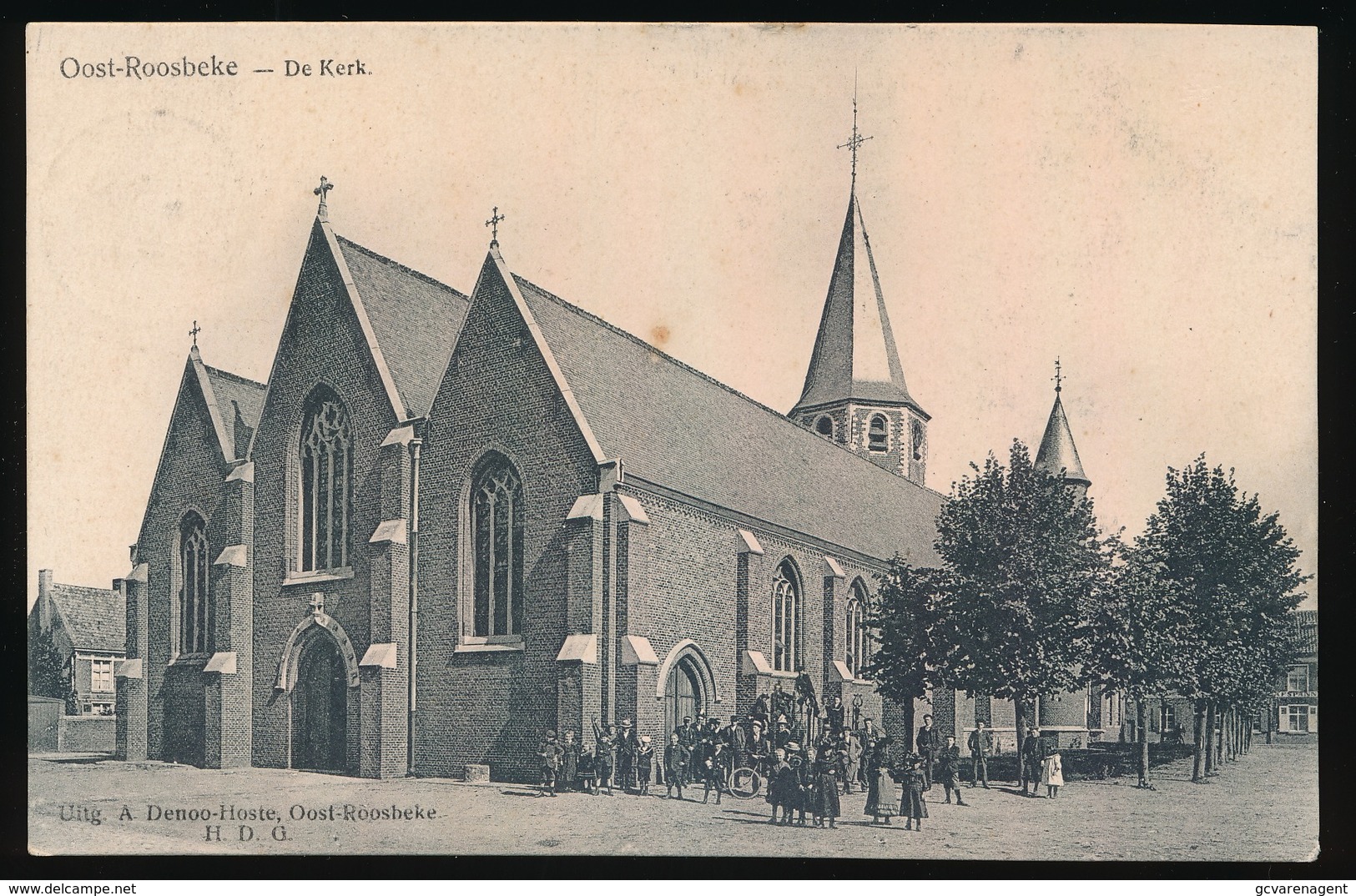 OOST ROOSBEKE - DE KERK - UITG. A. DENOO  _ 2 AFBEELDINGEN - Wevelgem