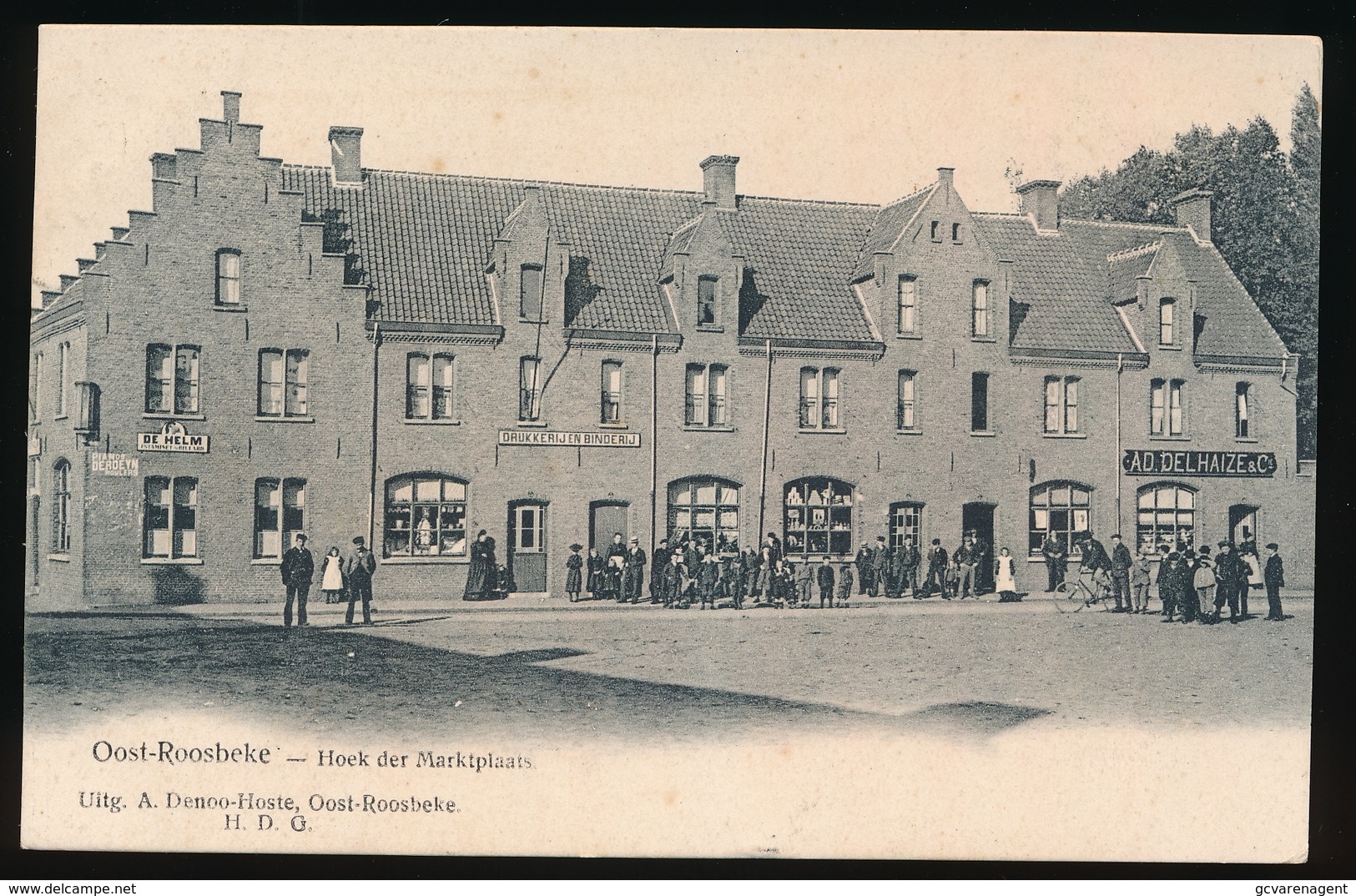 OOST ROOSBEKE - HOEK DER MARKTPLAATS - UITG. A. DENOO  _ 2 AFBEELDINGEN - Wevelgem