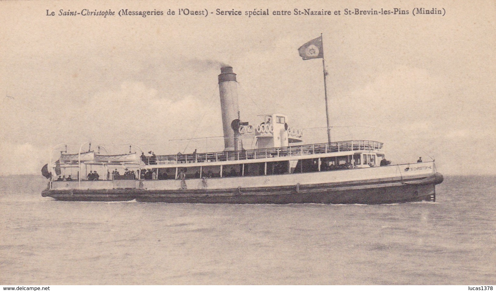 Le SAINT CHRISTOPHE (messageries De L'Ouest) - Service Spécial Entre St Nazaire Et St Brevin Les Pins - Ferries