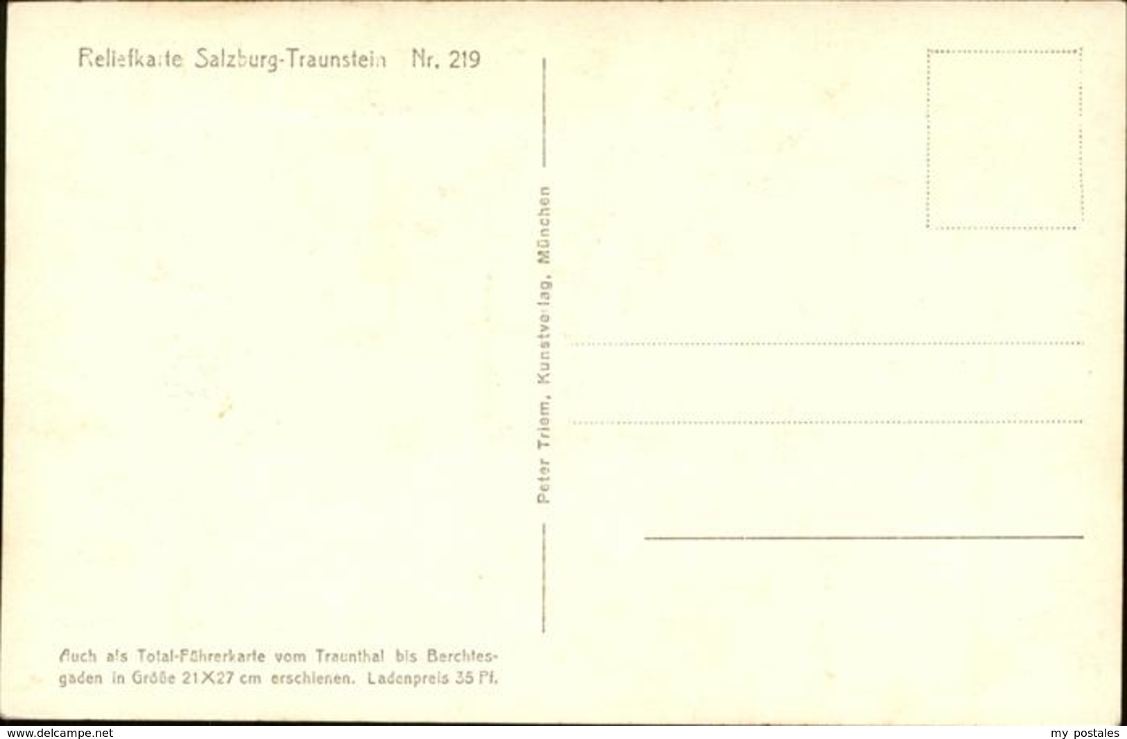 41228647 Salzburghofen Oberbayern Reliefkarte Nr 219 Freilassing - Freilassing