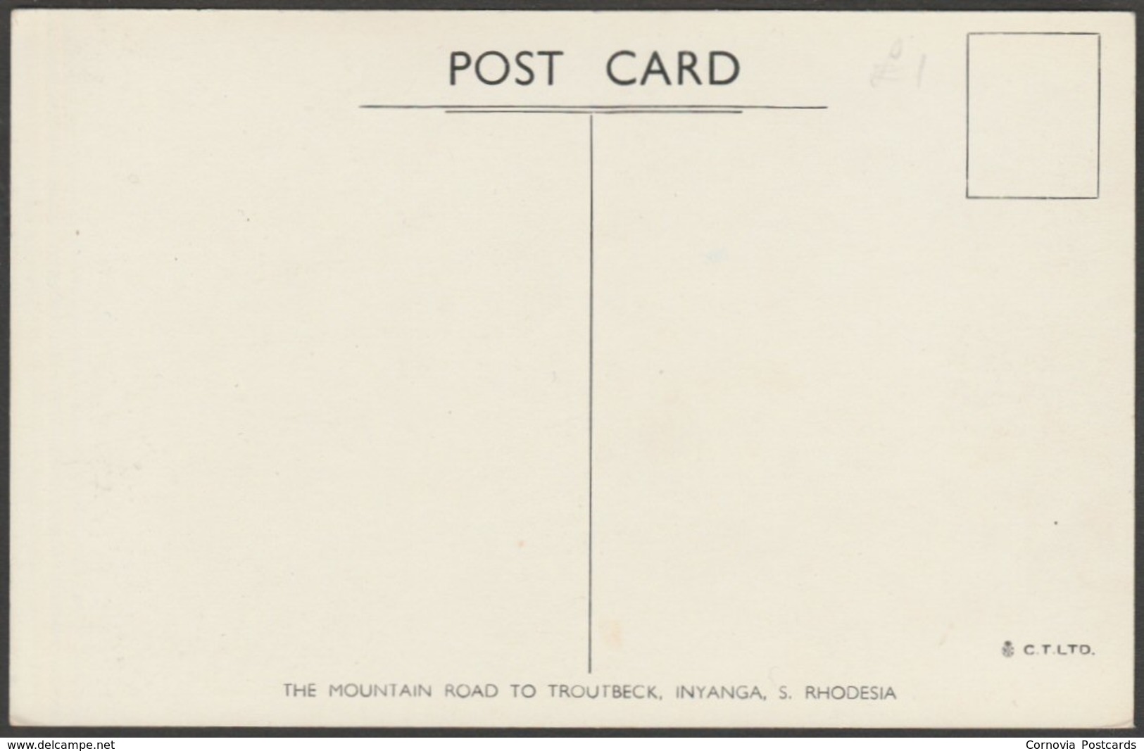 The Mountain Road To Troutbeck, Inyanga, Southern Rhodesia, C.1930s - Newman Postcard - Zimbabwe