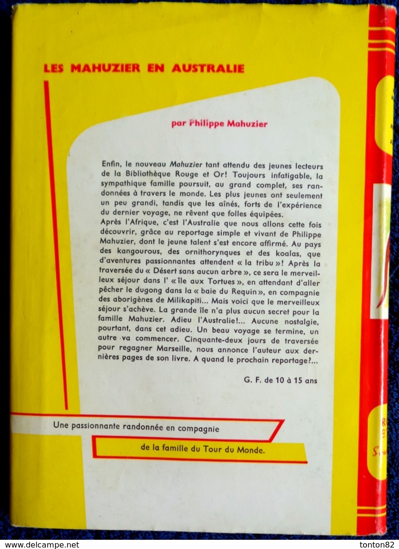 Philippe Mahuzier - Les Mahuzier En Australie - Bibliothèque Rouge Et Or Souveraine 627 - (  Mai 1962) . - Bibliotheque Rouge Et Or