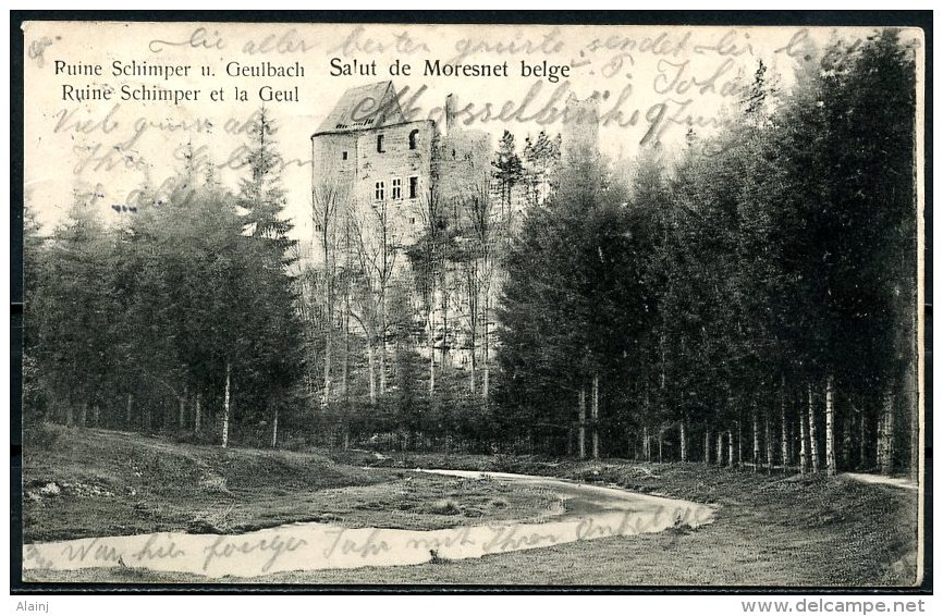 CP   Plombières   ---   Salut De Moresnet Belge  --  Ruine Schimper Et La Geul  --  1910 - Blieberg