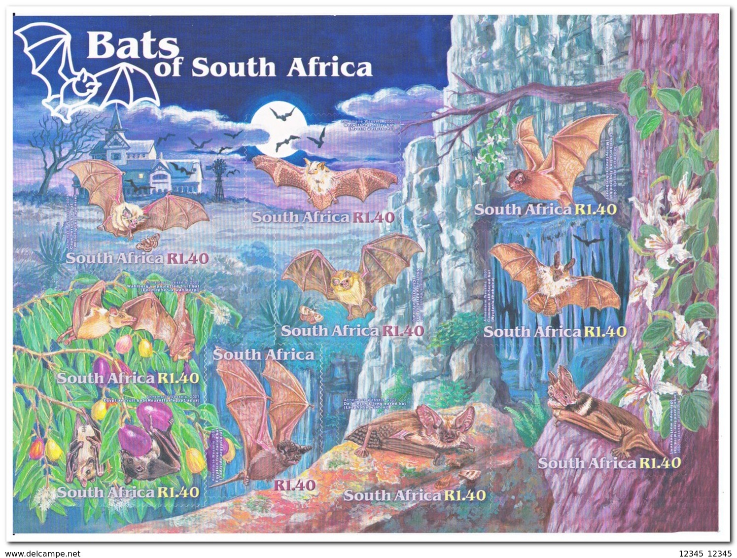 Zuid Afrika 2001, Postfris MNH, Bats - Ongebruikt