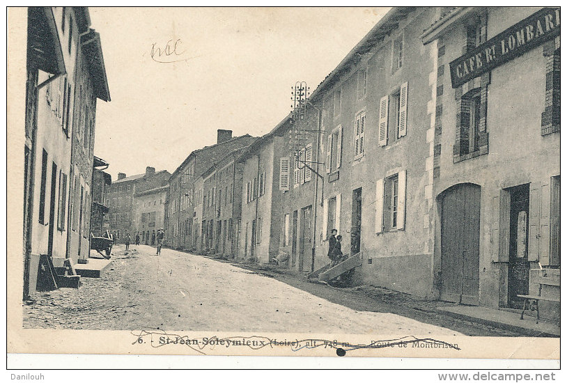 42 // SAINT JEAN SOLEMIEUX  Route De Montbrison / Café Lombard - Saint Jean Soleymieux