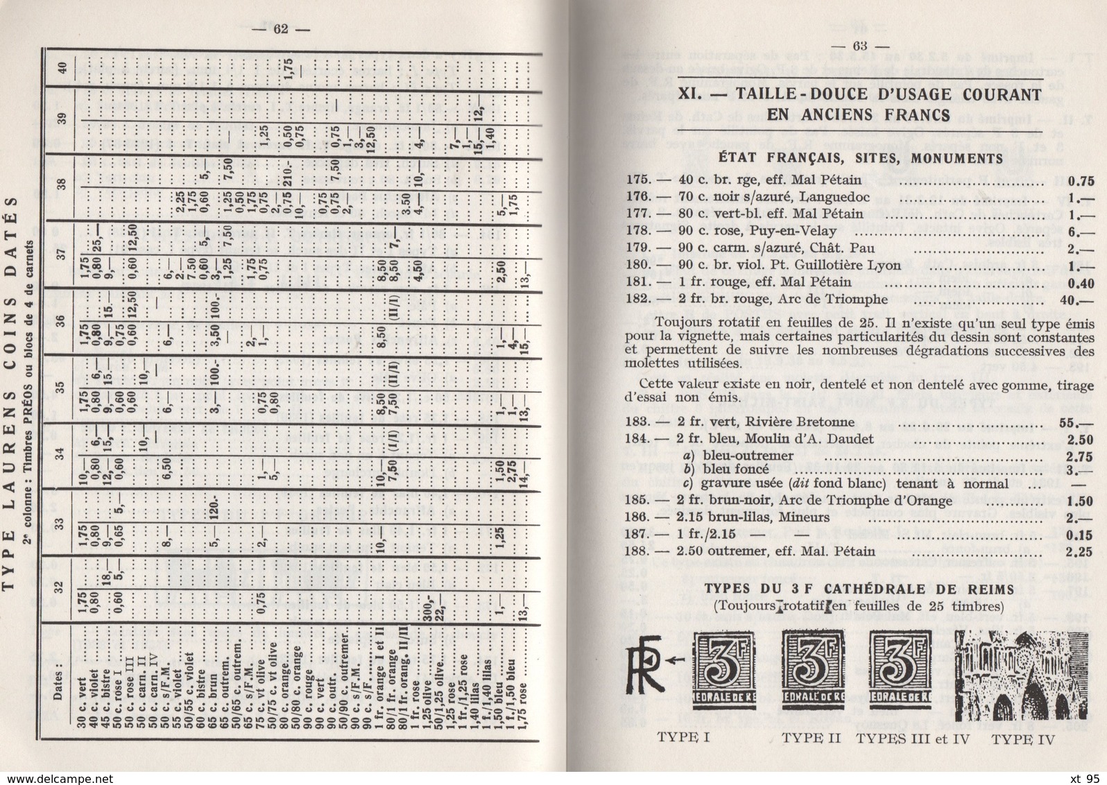 Catalogue Specialise - Timbres Types - 1970 - 120 Pages - Frais De Port 2€ - Philatélie Et Histoire Postale