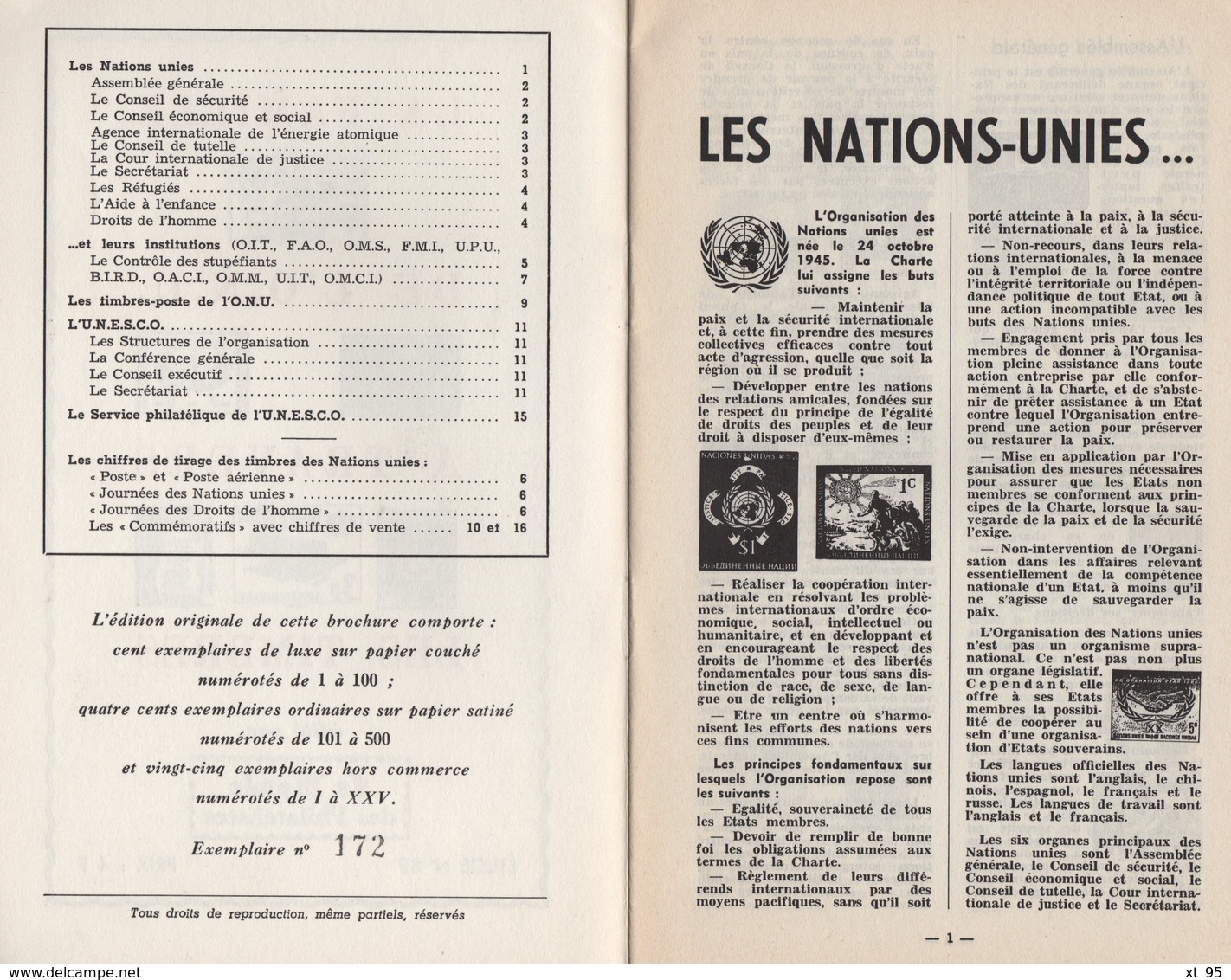 Etude N°89 Du Monde Des Philatelistes - La Famille De L ONU A Travers Les Timbres - 16 Pages - Autres & Non Classés