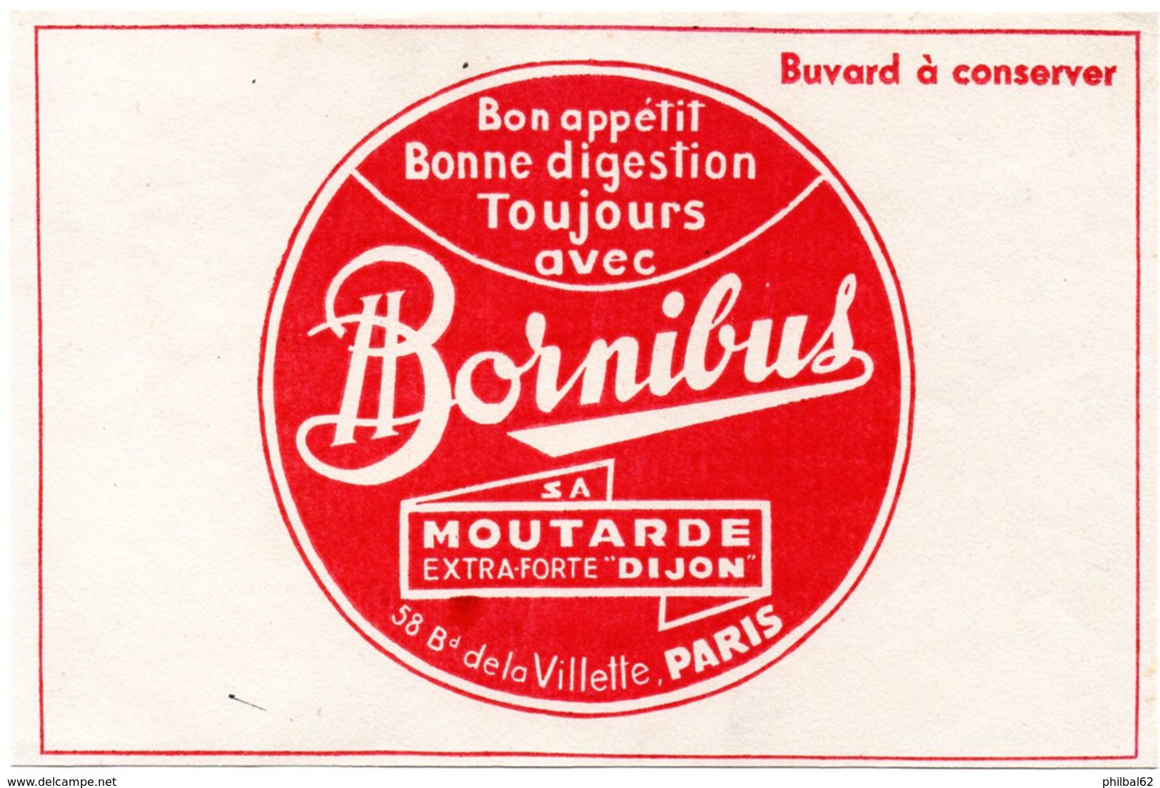 Buvard Bornibus, Moutarde De Dijon. - Moutardes