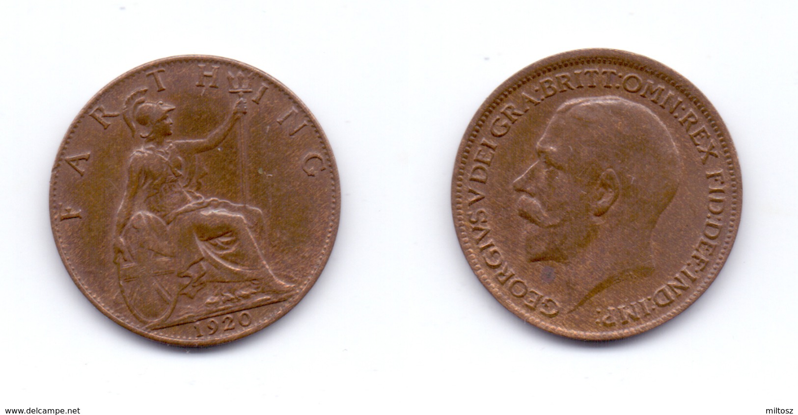 Great Britain 1/4 Penny 1920 - B. 1 Farthing