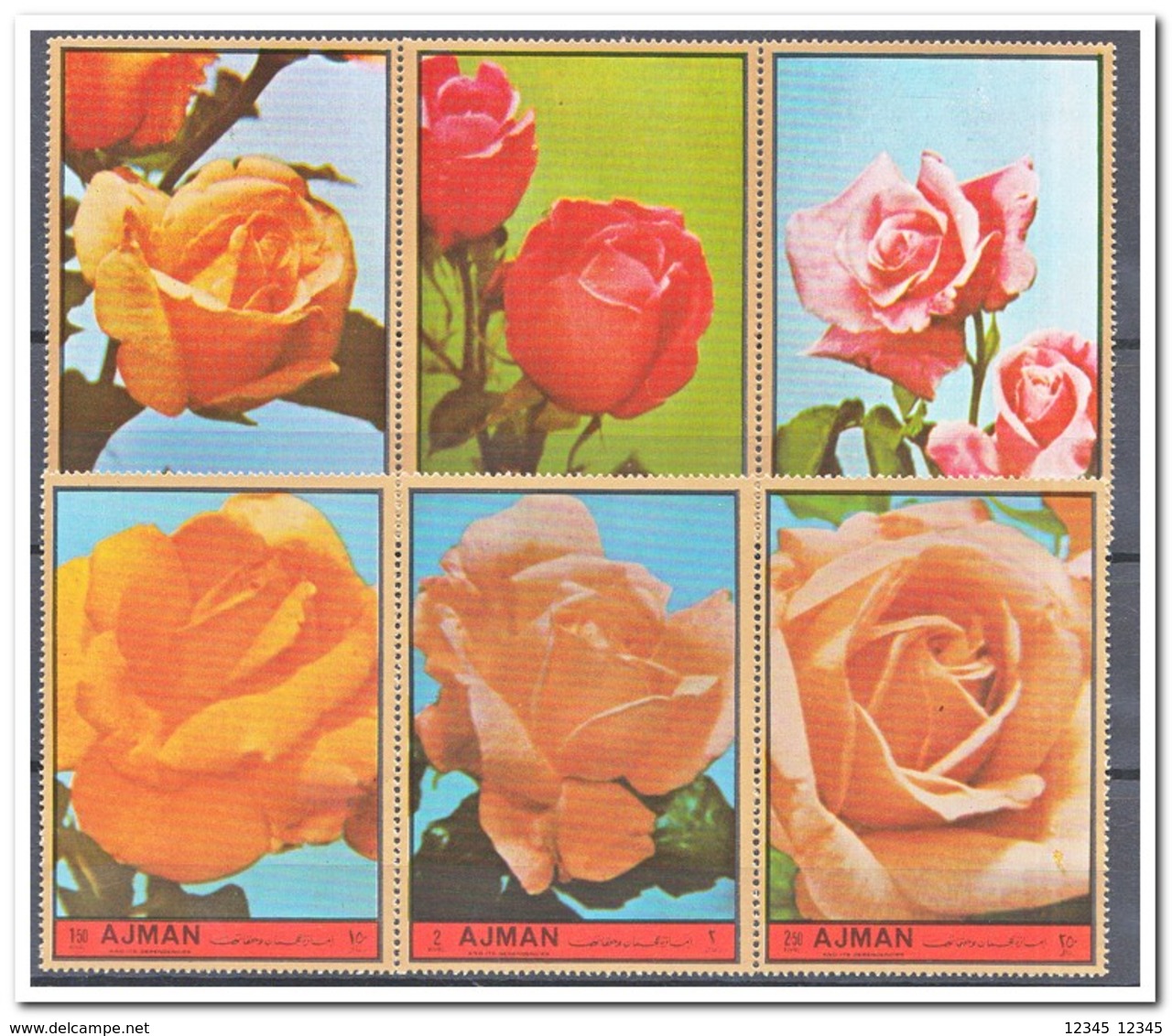 Ajman 1972, Postfris MNH, Flowers, Roses - Ajman