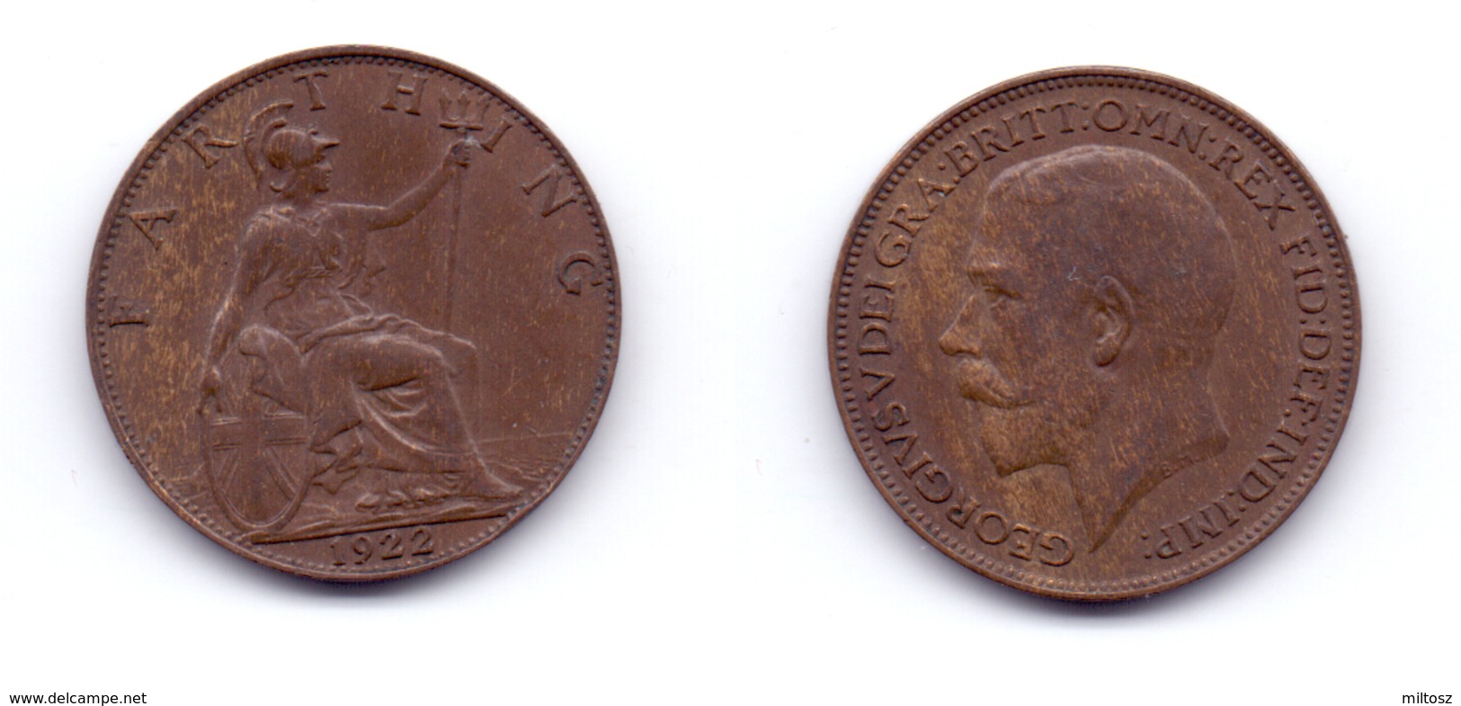 Great Britain 1/4 Penny 1922 - B. 1 Farthing