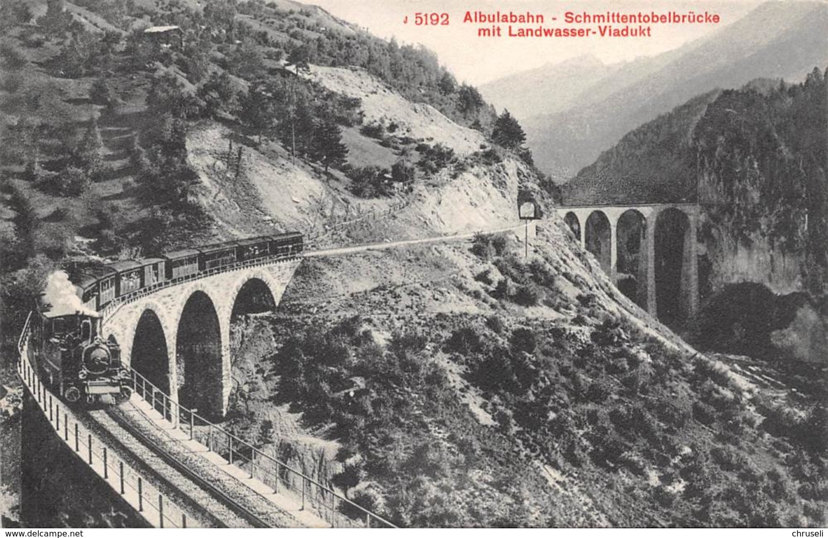 Albula Bahn Schmittentobelbrücke - Schmitten